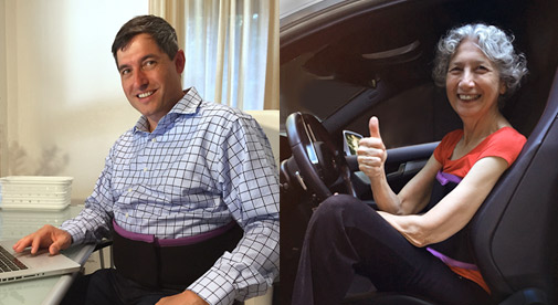 Use Back Relief Guru while working or driving