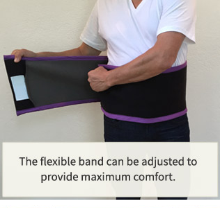 The flexible band can be adjusted to provide maximum comfort.